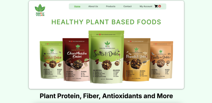 Simply vegan website